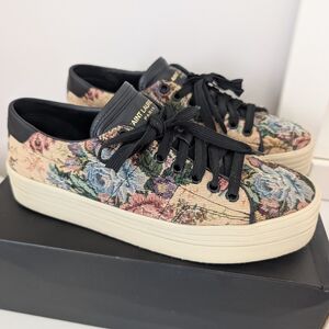 Saint Laurent Floral Platform Sneakers